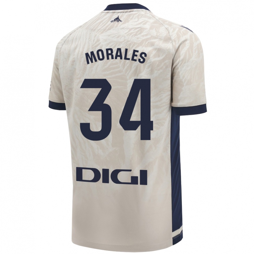 Niño Fútbol Camiseta Anai Morales #34 Gris Claro 2ª Equipación 2024/25 Perú