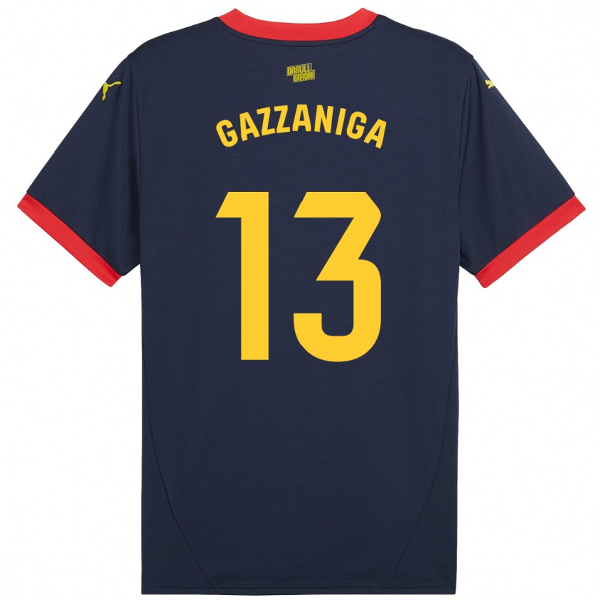 Niño Fútbol Camiseta Paulo Gazzaniga #13 Azul Marino Rojo 2ª Equipación 2024/25 Perú