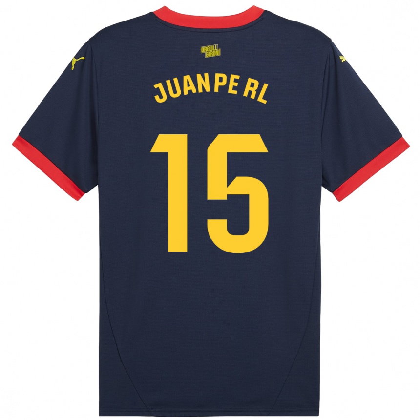 Niño Fútbol Camiseta Juanpe #15 Azul Marino Rojo 2ª Equipación 2024/25 Perú