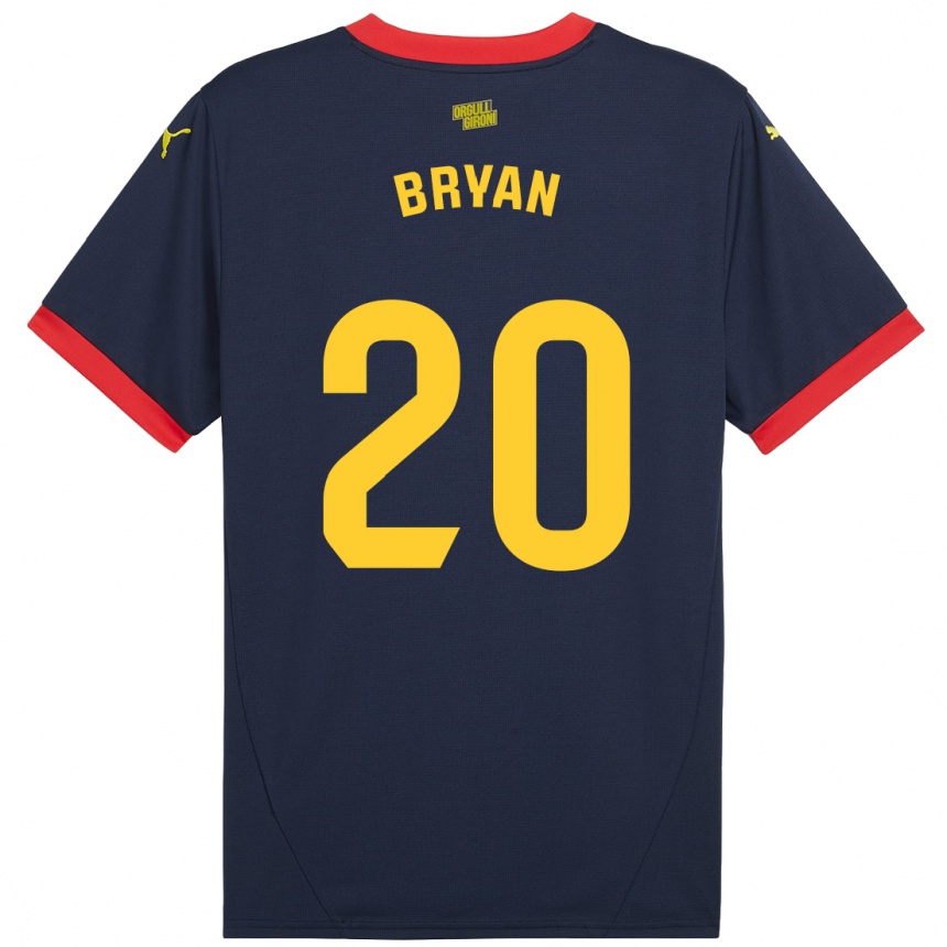 Niño Fútbol Camiseta Bryan Gil #20 Azul Marino Rojo 2ª Equipación 2024/25 Perú