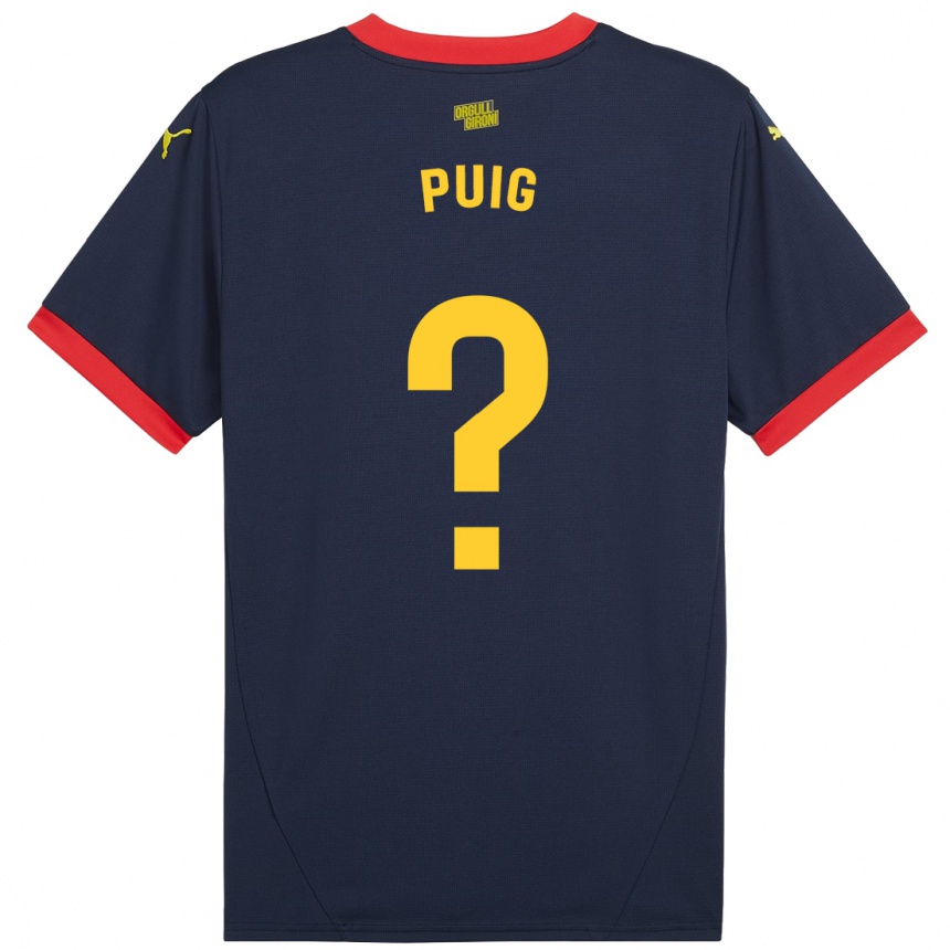 Niño Fútbol Camiseta Sergi Puig #0 Azul Marino Rojo 2ª Equipación 2024/25 Perú