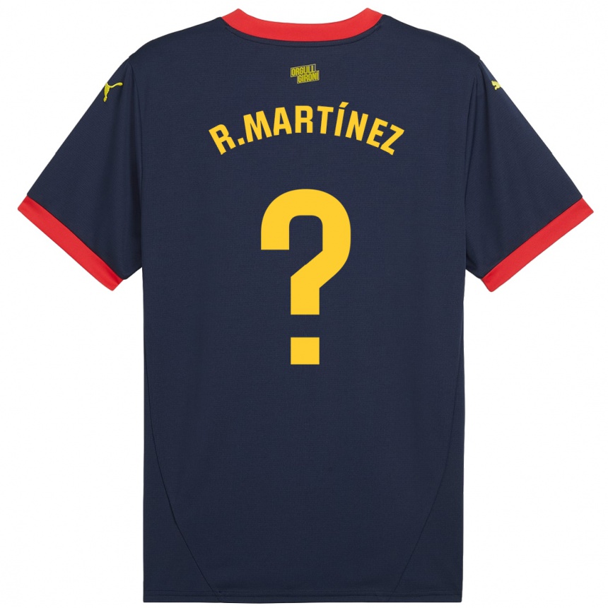 Niño Fútbol Camiseta Raúl Martínez #0 Azul Marino Rojo 2ª Equipación 2024/25 Perú