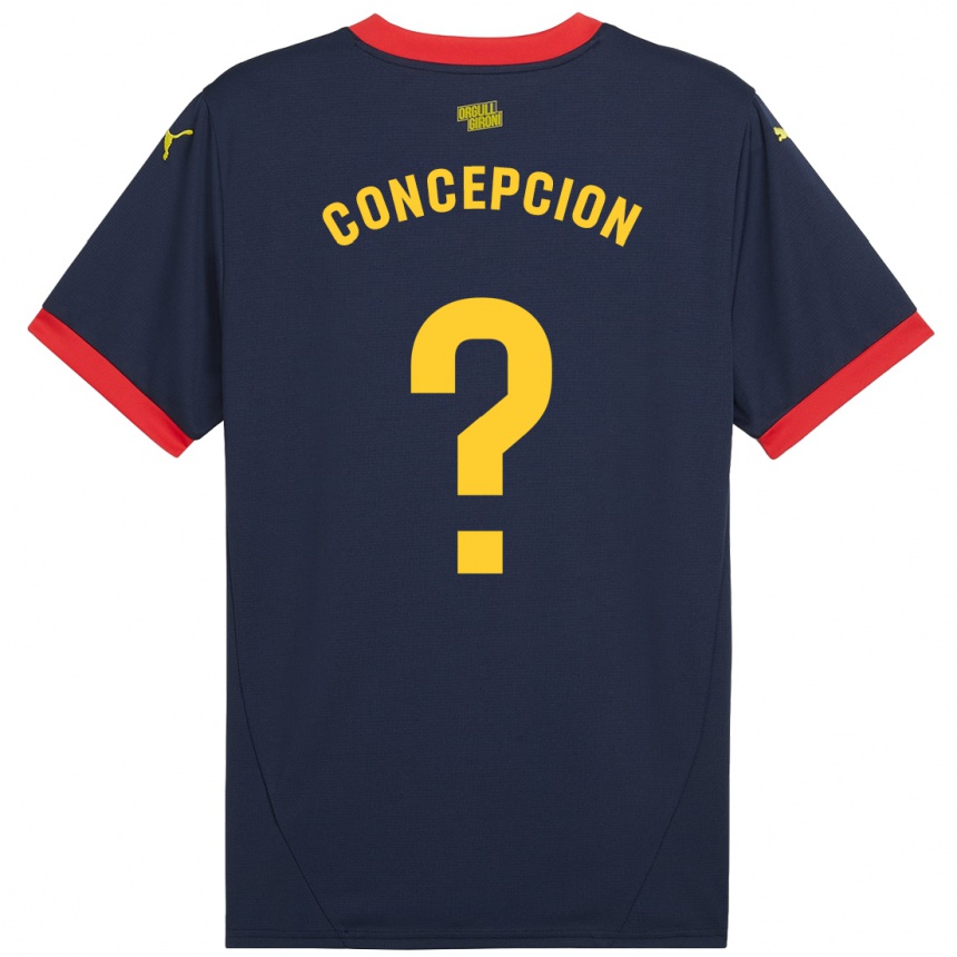 Niño Fútbol Camiseta Elian Concepción #0 Azul Marino Rojo 2ª Equipación 2024/25 Perú