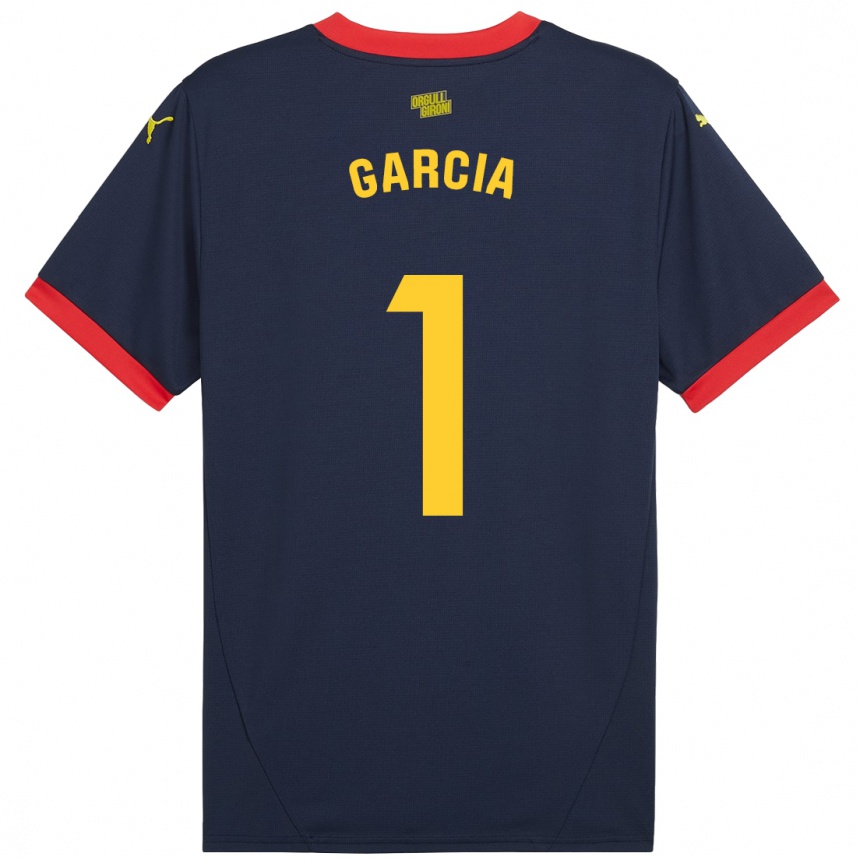 Niño Fútbol Camiseta Lucas García #1 Azul Marino Rojo 2ª Equipación 2024/25 Perú