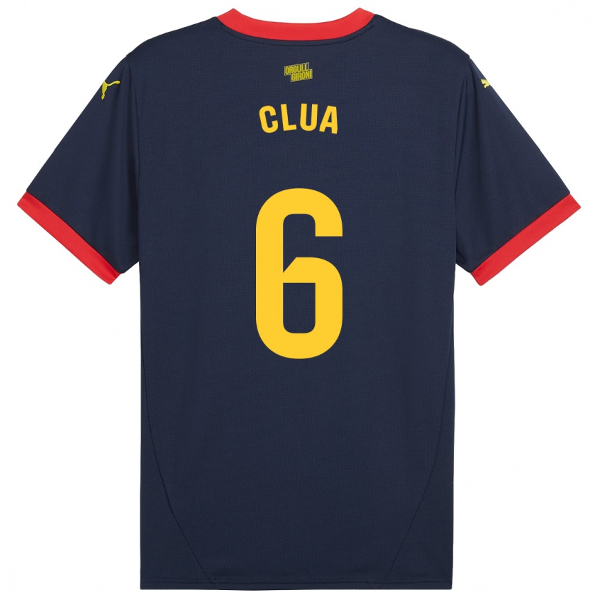 Niño Fútbol Camiseta Silvi Clua #6 Azul Marino Rojo 2ª Equipación 2024/25 Perú