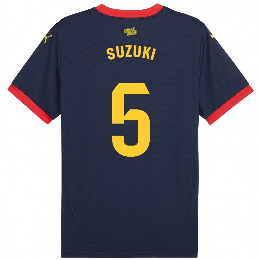 Niño Fútbol Camiseta Wadi Ibrahim Suzuki #5 Azul Marino Rojo 2ª Equipación 2024/25 Perú