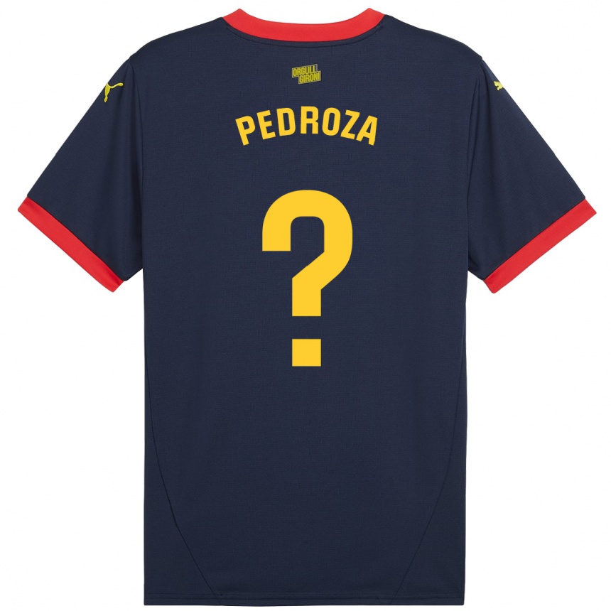 Niño Fútbol Camiseta Gerardo Pedroza #0 Azul Marino Rojo 2ª Equipación 2024/25 Perú