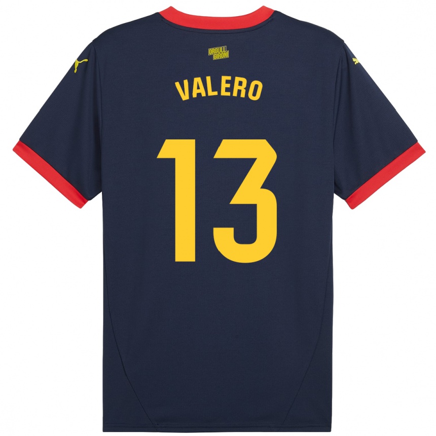 Niño Fútbol Camiseta Eliana Valero #13 Azul Marino Rojo 2ª Equipación 2024/25 Perú