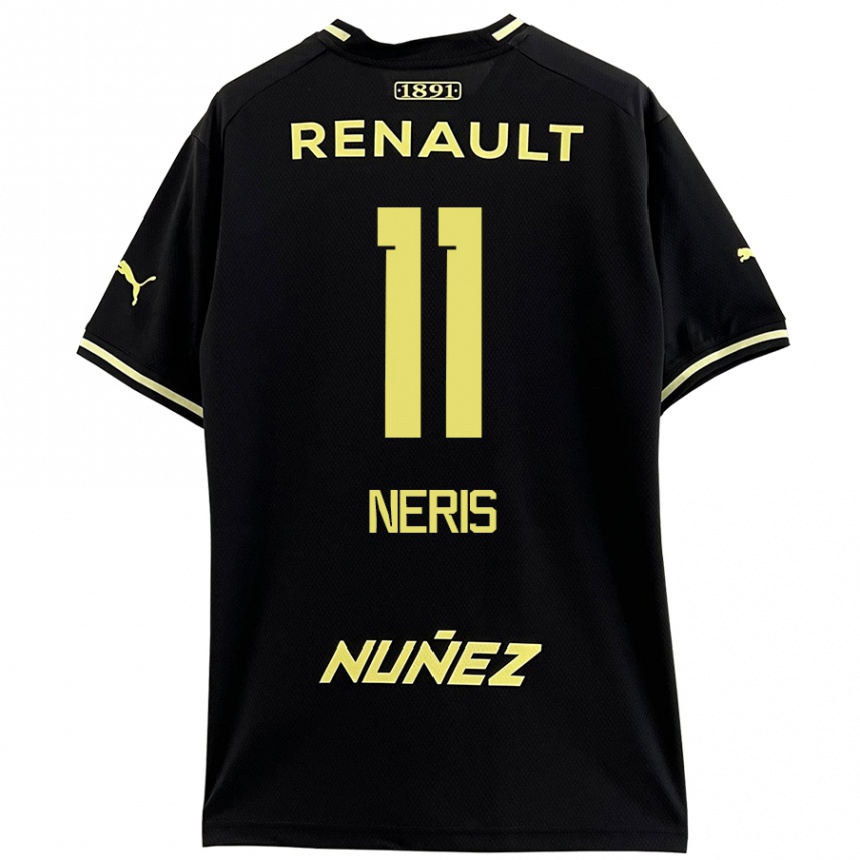 Niño Fútbol Camiseta José Neris #11 Negro Amarillo 2ª Equipación 2024/25 Perú