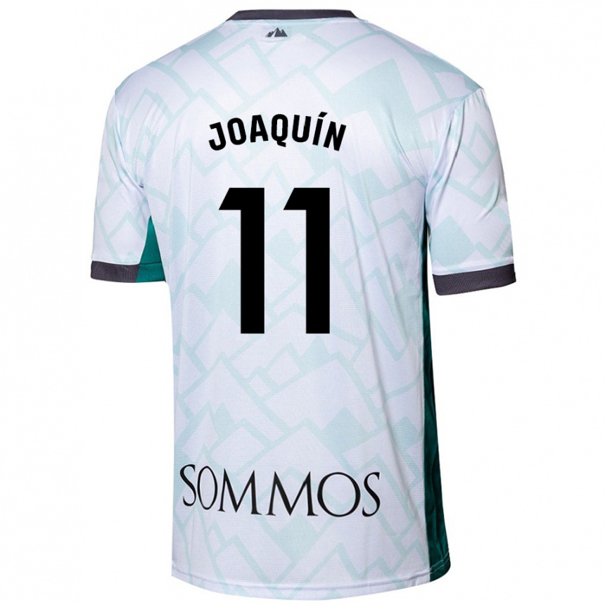 Niño Fútbol Camiseta Joaquin Munoz #11 Blanco Verde 2ª Equipación 2024/25 Perú