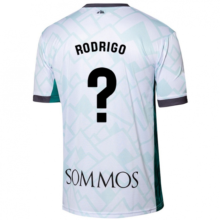 Niño Fútbol Camiseta Aron Rodrigo #0 Blanco Verde 2ª Equipación 2024/25 Perú