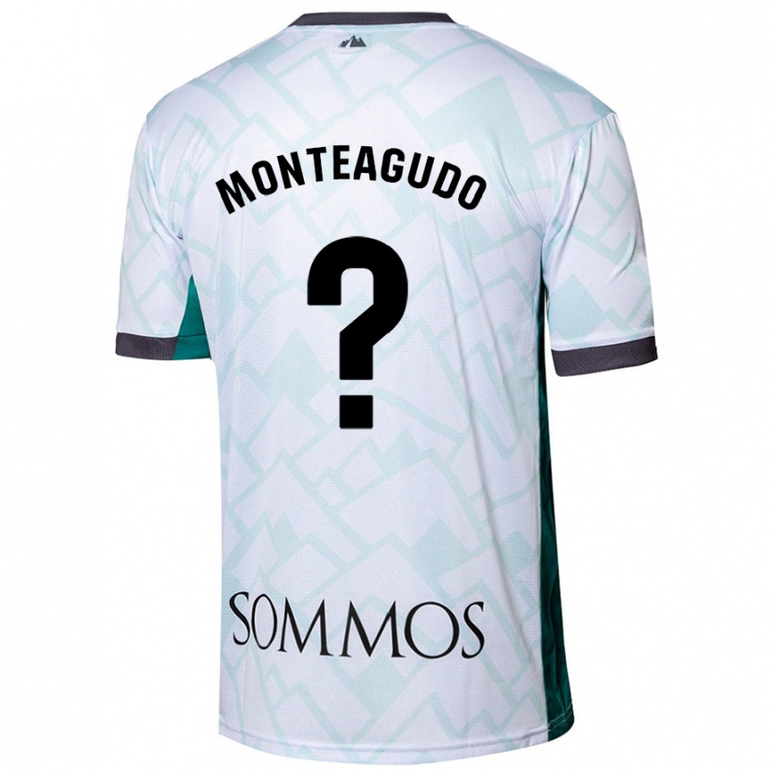 Niño Fútbol Camiseta Miguel Monteagudo #0 Blanco Verde 2ª Equipación 2024/25 Perú