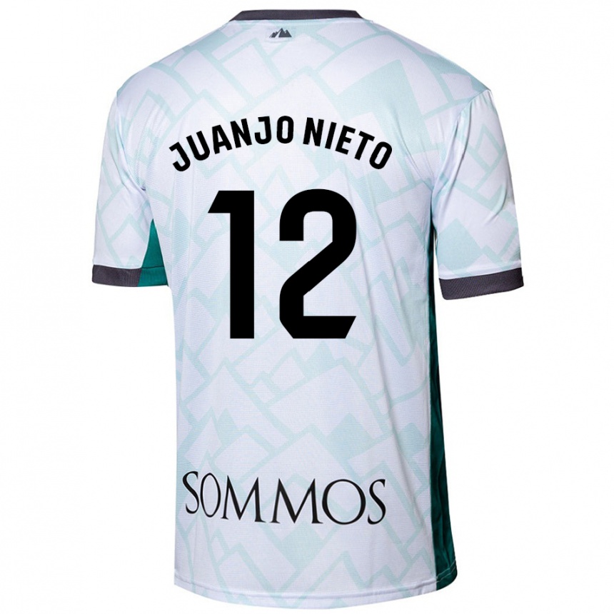 Niño Fútbol Camiseta Juanjo Nieto #12 Blanco Verde 2ª Equipación 2024/25 Perú