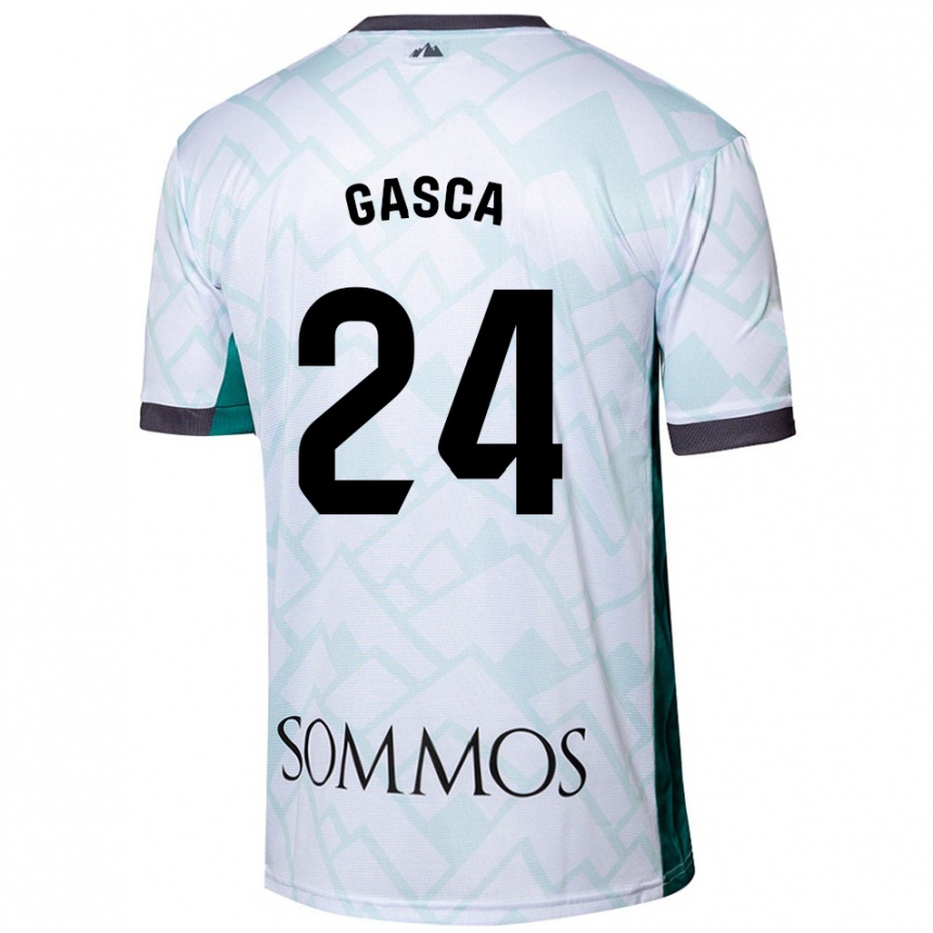 Niño Fútbol Camiseta Verónica Gasca #24 Blanco Verde 2ª Equipación 2024/25 Perú