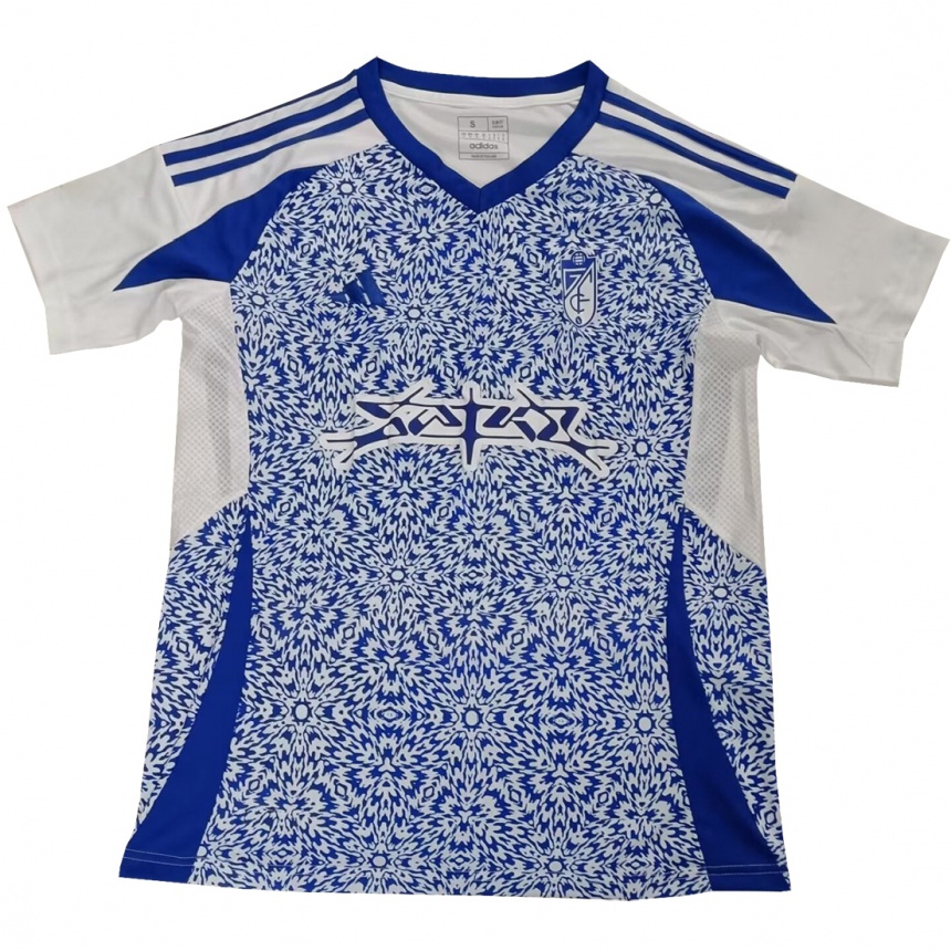 Niño Fútbol Camiseta Ignasi Miquel #14 Blanco Azul 2ª Equipación 2024/25 Perú