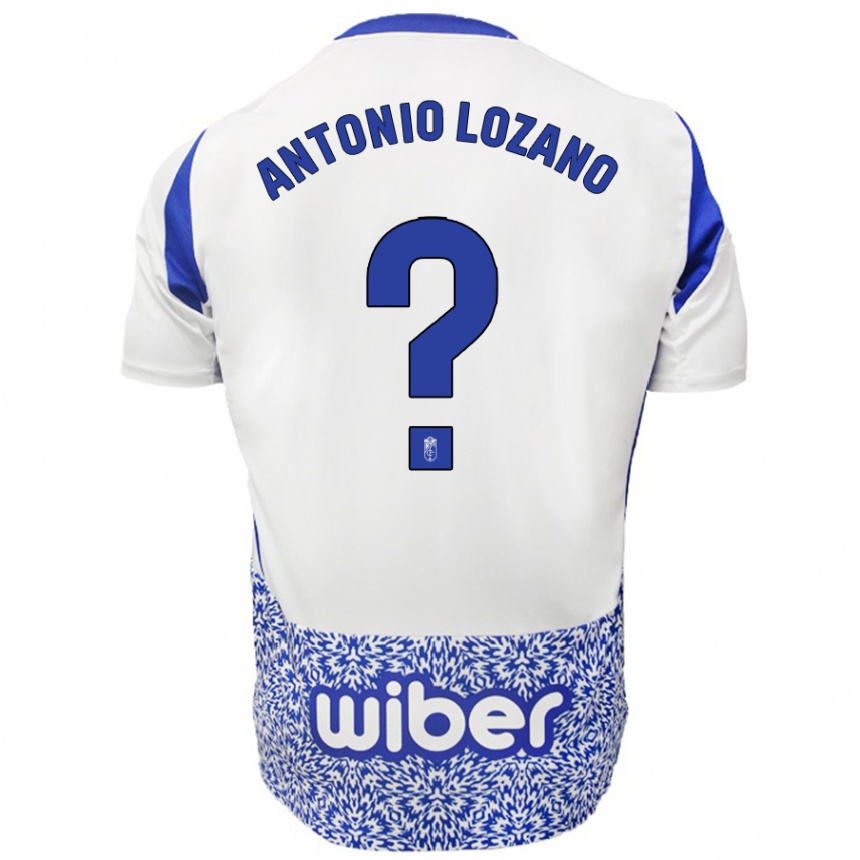 Niño Fútbol Camiseta José Antonio Lozano #0 Blanco Azul 2ª Equipación 2024/25 Perú