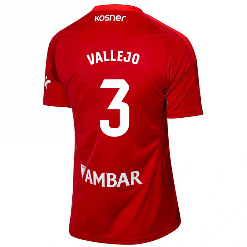 Niño Fútbol Camiseta Jaime Vallejo #3 Blanco Azul 2ª Equipación 2024/25 Perú