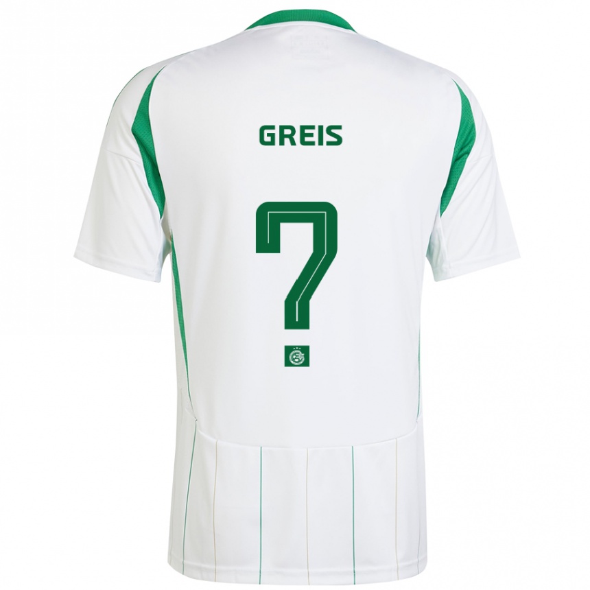 Niño Fútbol Camiseta Nitai Greis #0 Blanco Verde 2ª Equipación 2024/25 Perú