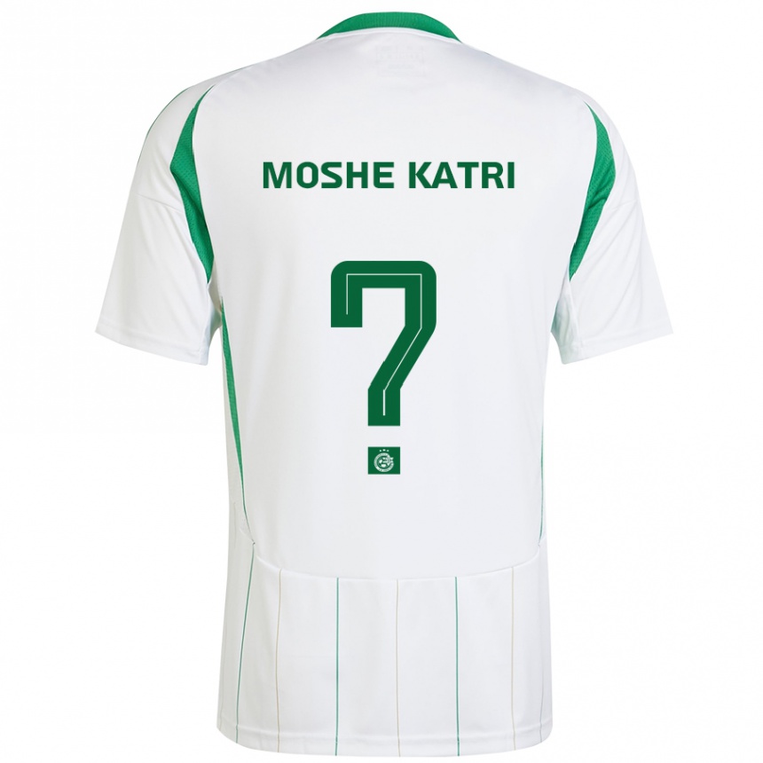 Niño Fútbol Camiseta Roy Moshe Katri #0 Blanco Verde 2ª Equipación 2024/25 Perú