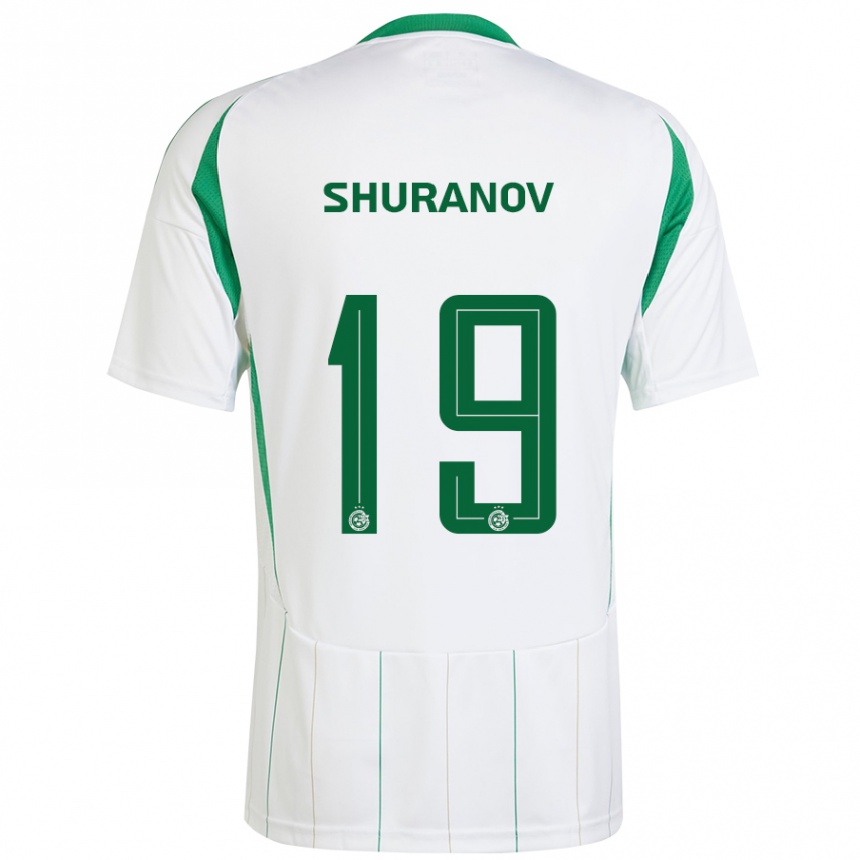 Niño Fútbol Camiseta Erik Shuranov #19 Blanco Verde 2ª Equipación 2024/25 Perú