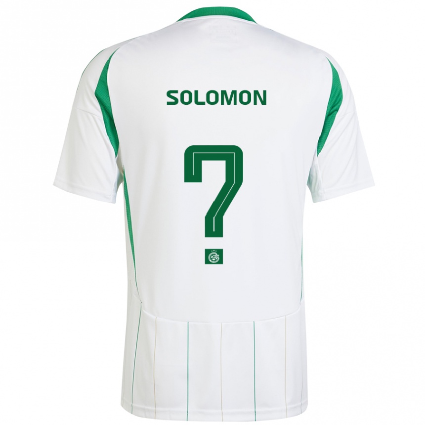 Niño Fútbol Camiseta Itay Solomon #0 Blanco Verde 2ª Equipación 2024/25 Perú