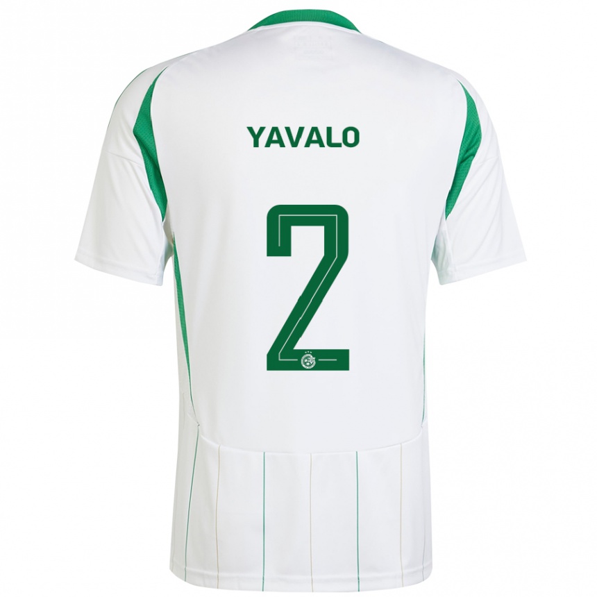 Niño Fútbol Camiseta Gatachao Yavalo #2 Blanco Verde 2ª Equipación 2024/25 Perú