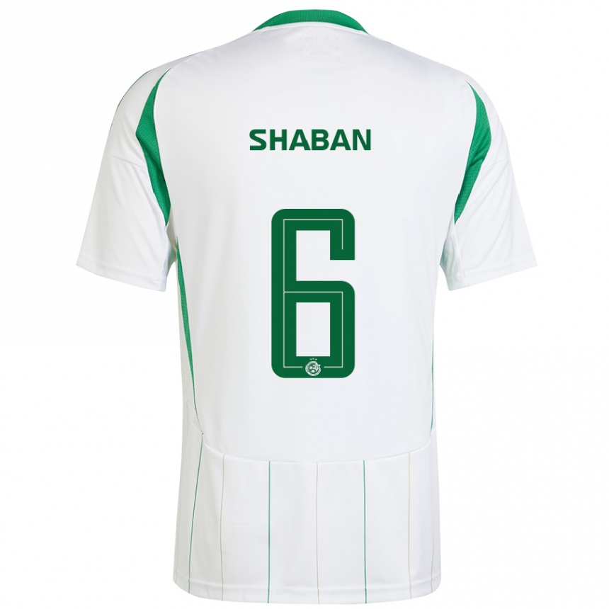 Niño Fútbol Camiseta Loay Shaban #6 Blanco Verde 2ª Equipación 2024/25 Perú