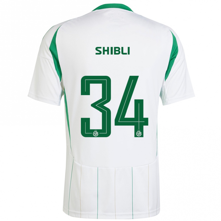 Niño Fútbol Camiseta Hamza Shibli #34 Blanco Verde 2ª Equipación 2024/25 Perú