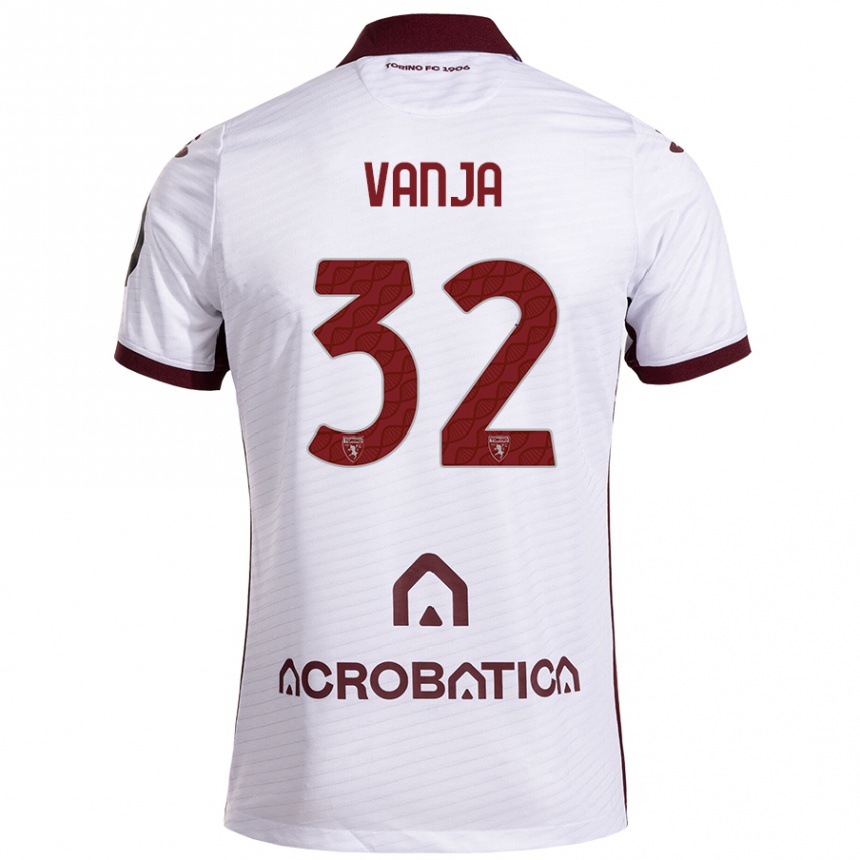 Niño Fútbol Camiseta Vanja Milinković-Savić #32 Blanco Granate 2ª Equipación 2024/25 Perú