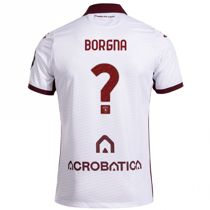 Niño Fútbol Camiseta Federico Borgna #0 Blanco Granate 2ª Equipación 2024/25 Perú