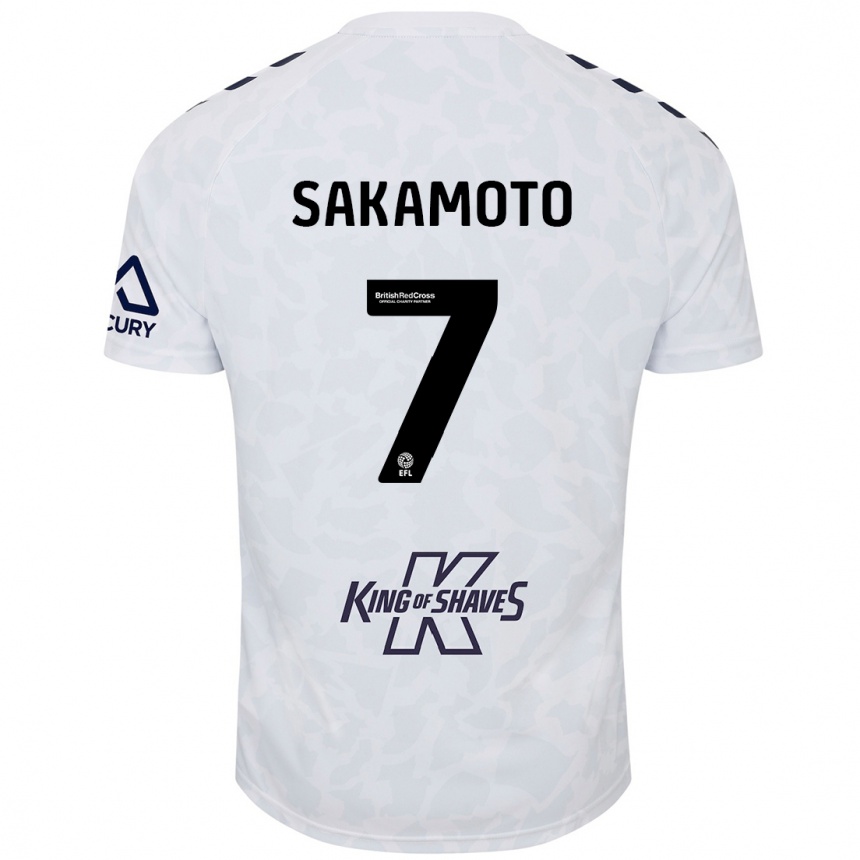 Niño Fútbol Camiseta Tatsuhiro Sakamoto #7 Blanco 2ª Equipación 2024/25 Perú