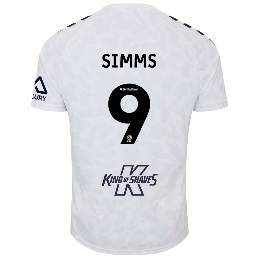 Niño Fútbol Camiseta Ellis Simms #9 Blanco 2ª Equipación 2024/25 Perú