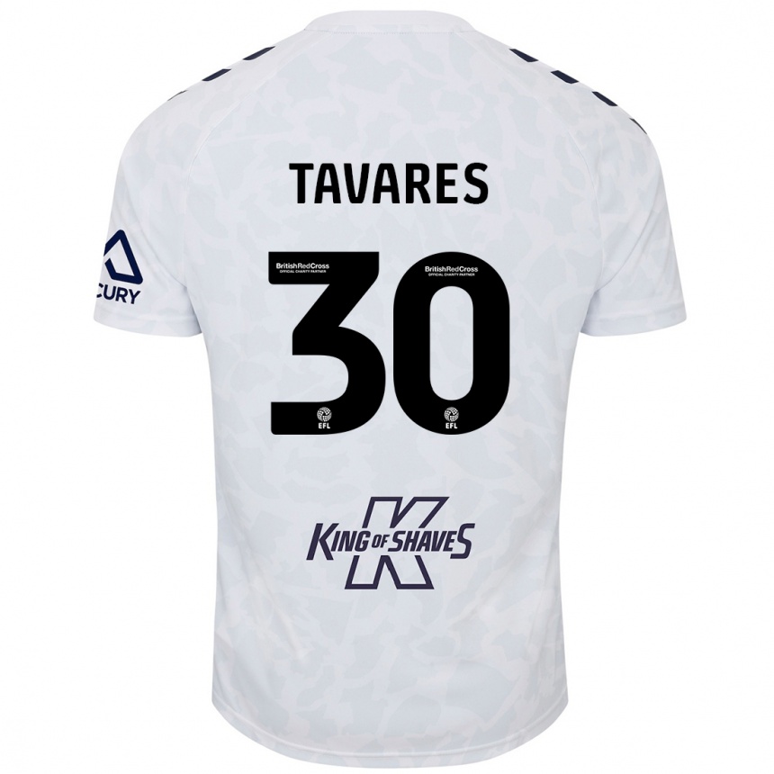 Niño Fútbol Camiseta Fábio Tavares #30 Blanco 2ª Equipación 2024/25 Perú