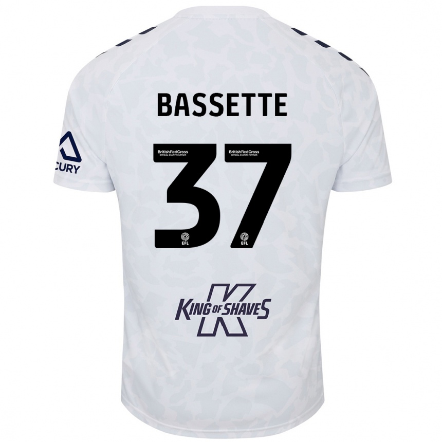 Niño Fútbol Camiseta Norman Bassette #37 Blanco 2ª Equipación 2024/25 Perú