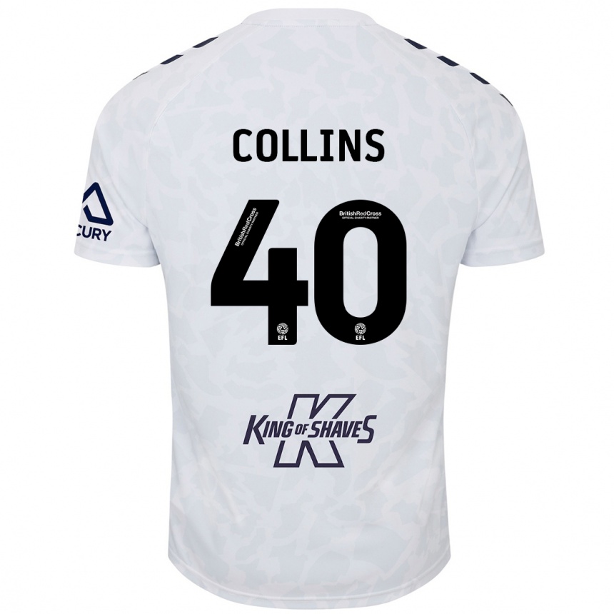 Niño Fútbol Camiseta Brad Collins #40 Blanco 2ª Equipación 2024/25 Perú