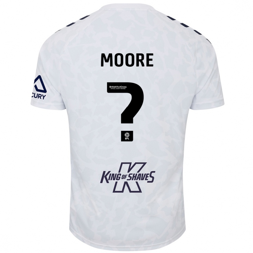 Niño Fútbol Camiseta Isaac Moore #0 Blanco 2ª Equipación 2024/25 Perú