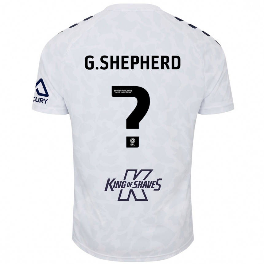 Niño Fútbol Camiseta George Shepherd #0 Blanco 2ª Equipación 2024/25 Perú