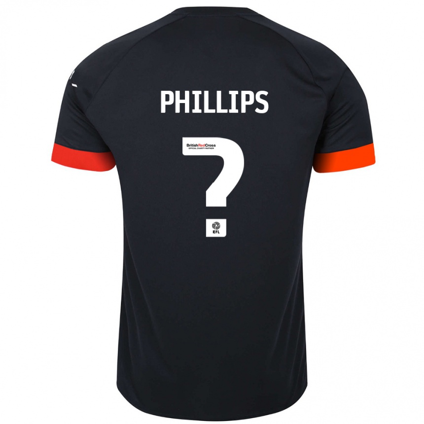 Niño Fútbol Camiseta Josh Phillips #0 Negro Naranja 2ª Equipación 2024/25 Perú