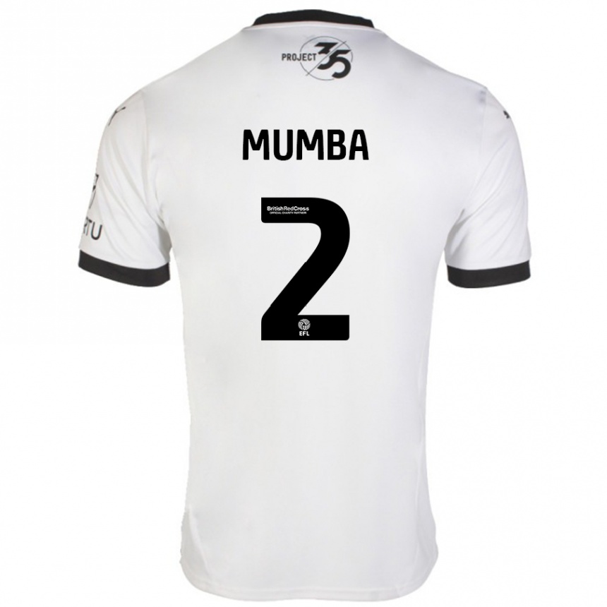 Niño Fútbol Camiseta Bali Mumba #2 Blanco Negro 2ª Equipación 2024/25 Perú