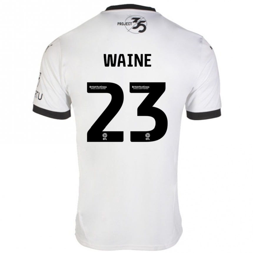 Niño Fútbol Camiseta Ben Waine #23 Blanco Negro 2ª Equipación 2024/25 Perú