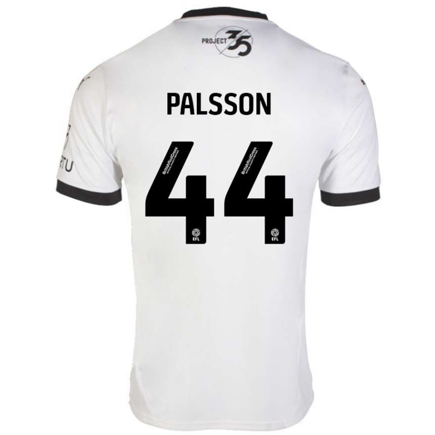 Niño Fútbol Camiseta Victor Pálsson #44 Blanco Negro 2ª Equipación 2024/25 Perú