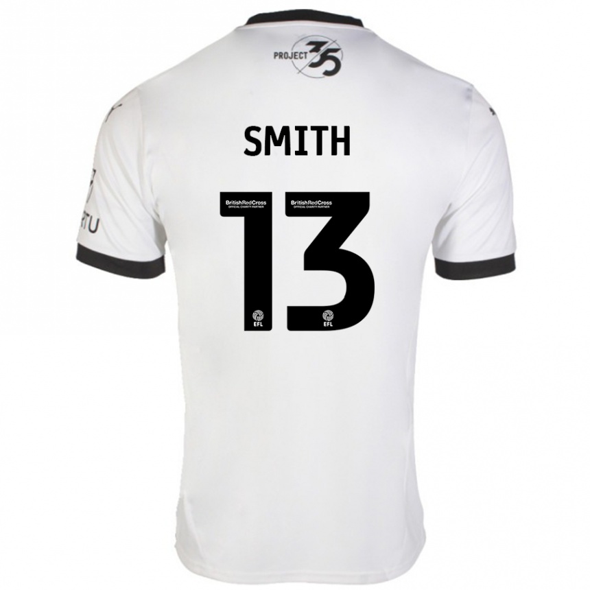 Niño Fútbol Camiseta Grace Smith #13 Blanco Negro 2ª Equipación 2024/25 Perú