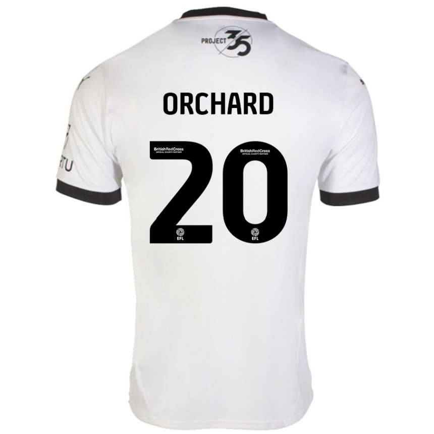 Niño Fútbol Camiseta Fern Orchard #20 Blanco Negro 2ª Equipación 2024/25 Perú