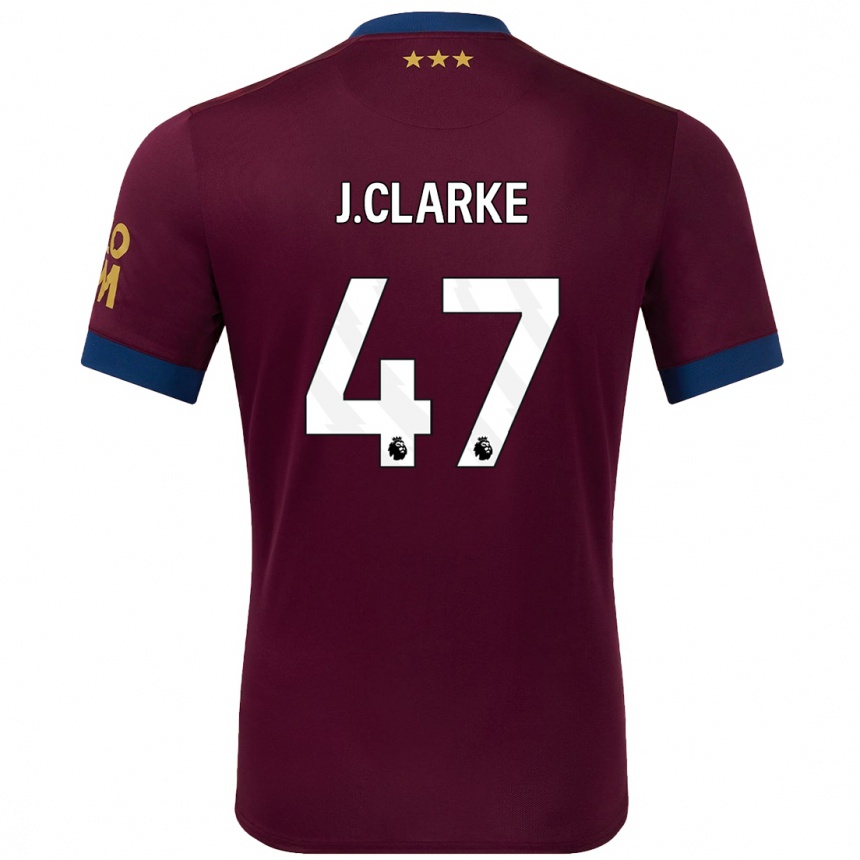 Niño Fútbol Camiseta Jack Clarke #47 Marrón 2ª Equipación 2024/25 Perú