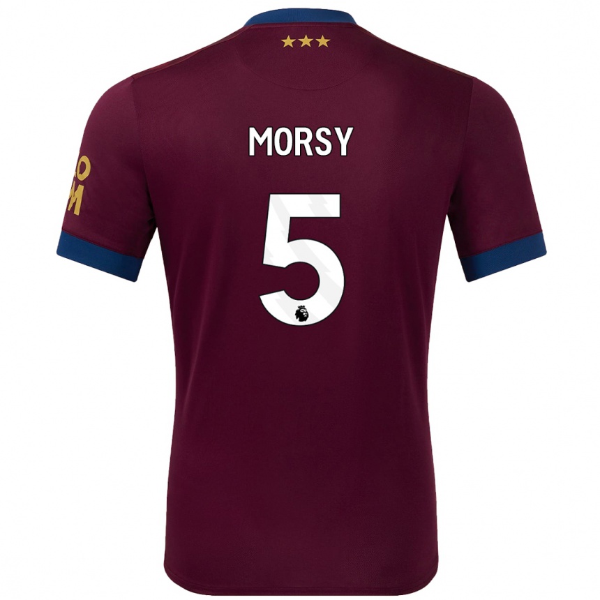 Niño Fútbol Camiseta Samy Morsy #5 Marrón 2ª Equipación 2024/25 Perú