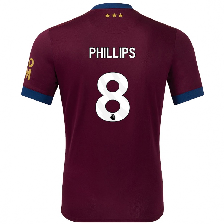 Niño Fútbol Camiseta Kalvin Phillips #8 Marrón 2ª Equipación 2024/25 Perú