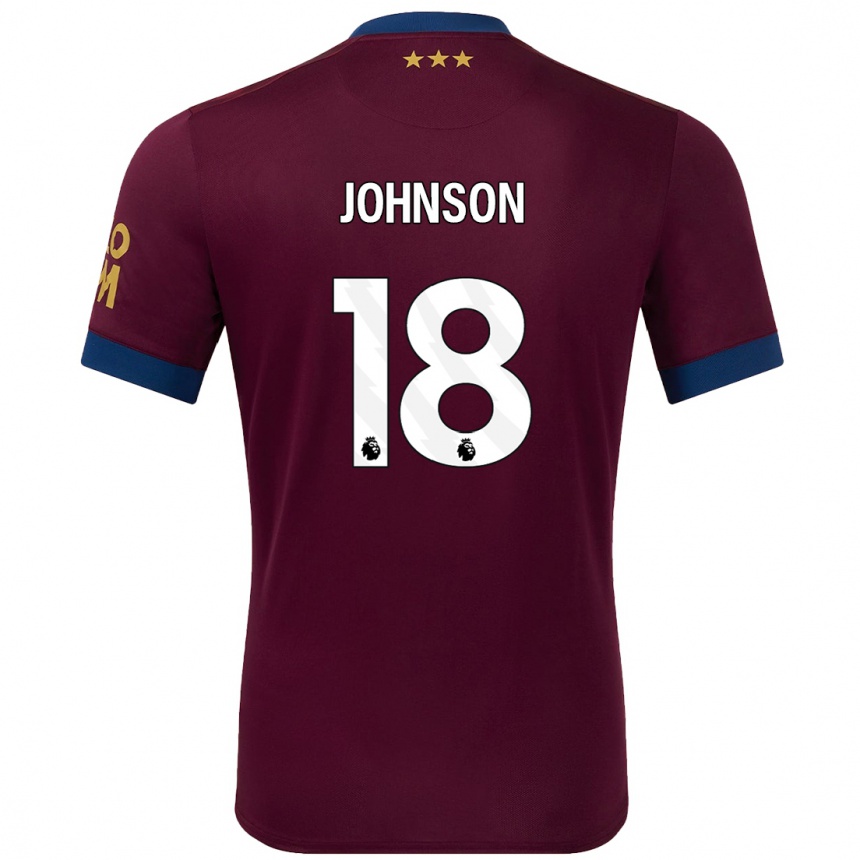 Niño Fútbol Camiseta Ben Johnson #18 Marrón 2ª Equipación 2024/25 Perú