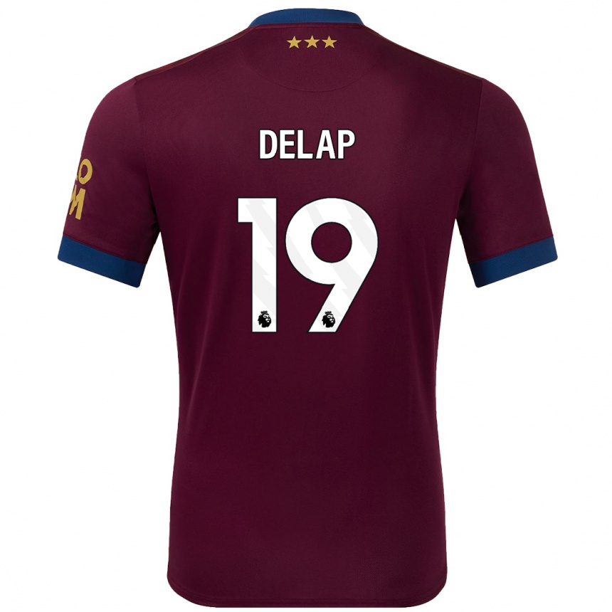 Niño Fútbol Camiseta Liam Delap #19 Marrón 2ª Equipación 2024/25 Perú