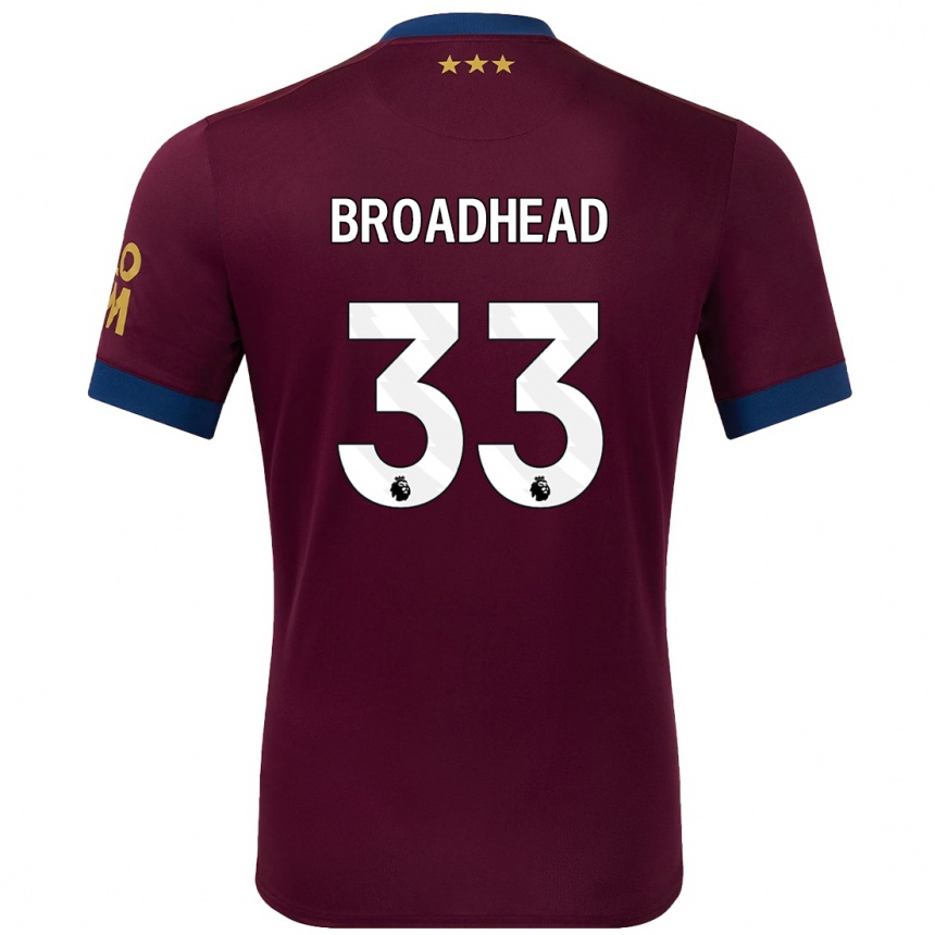 Niño Fútbol Camiseta Nathan Broadhead #33 Marrón 2ª Equipación 2024/25 Perú