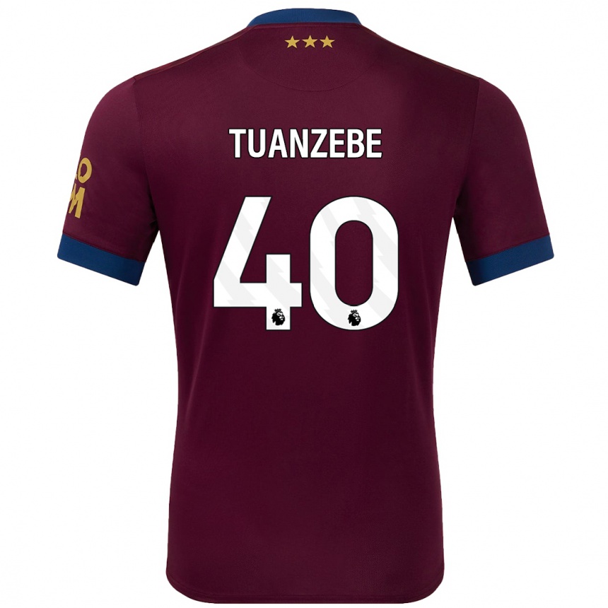 Niño Fútbol Camiseta Axel Tuanzebe #40 Marrón 2ª Equipación 2024/25 Perú